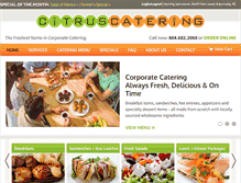 Tablet Screenshot of citruscafeandcatering.com